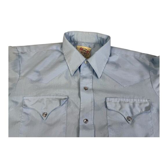 H Bar C Pearl Snap Rodeo Cowboy Eagle El Dorado Ranchwear Western Shirt 15.5 - Picture 11 of 14